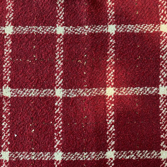 Plaid Tweed Fabric, 3 Colors for Dresses, Jackets & Decor