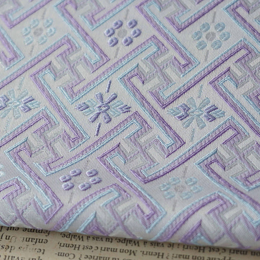Zhuang Brocade Jacquard Fabric By The Yard | 5 Colors, 58" Wide for Ethnic Jackets & Home Decor