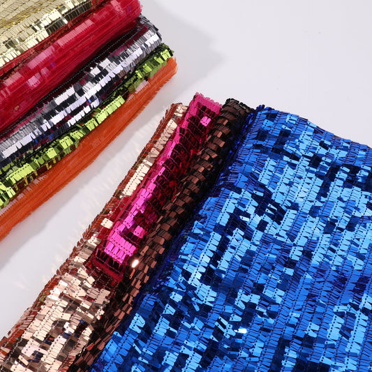 Sequin Embroidery Fabric By The Yard | 15 Colors, 49" Wide for Christmas Craft & Accessories