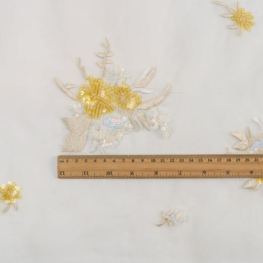 Gold Embroidery Fabric, Chinese Style for Hanfu, 57 in Wide