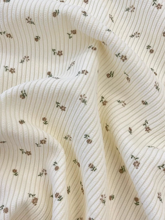 Cotton Corduroy Wildflower Fabric, for Shirts & Skirts