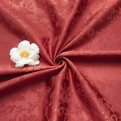Cotton-Poly Jacquard Fabric, Peony Satin Hanfu & Qipao Cloth