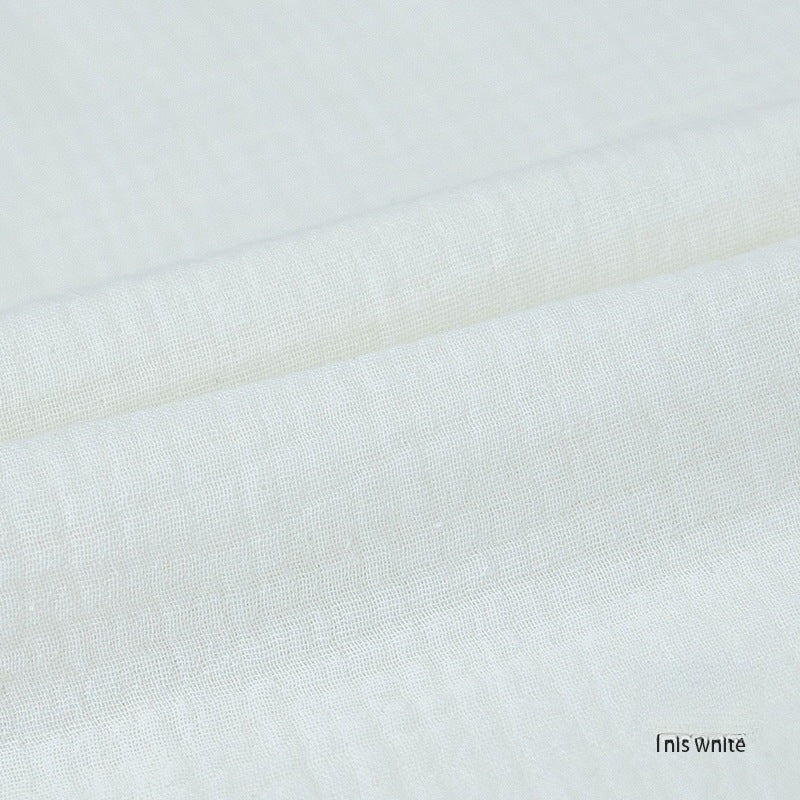 Double Gauze Cotton Fabric, Soft 40*40 Muslin Cloth for Baby & Dresses - Natural White