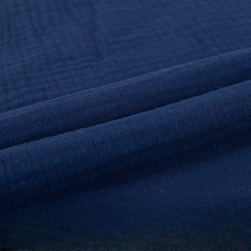 Double Gauze Cotton Fabric, Soft 40*40 Muslin Cloth for Baby & Dresses - Navy