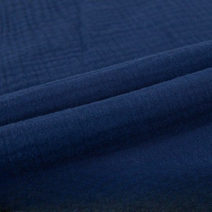Double Gauze Cotton Fabric, Soft 40*40 Muslin Cloth for Baby & Dresses - Navy