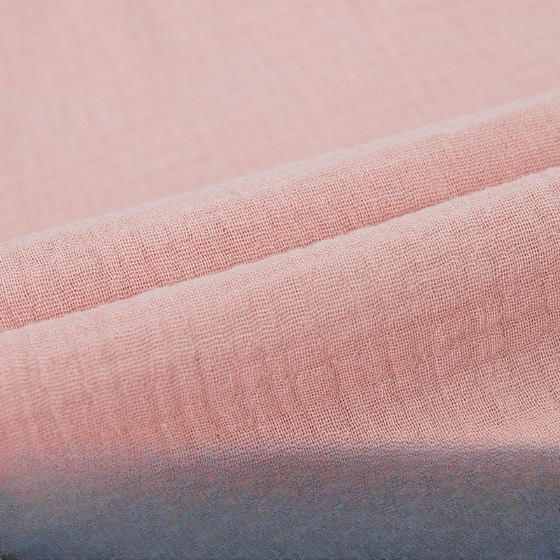 Double Gauze Cotton Fabric, Soft 40*40 Muslin Cloth for Baby & Dresses - Pink
