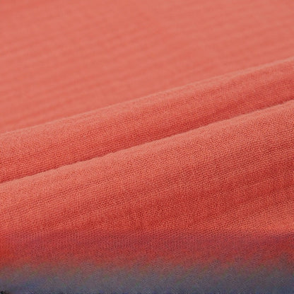 Double Gauze Cotton Fabric, Soft 40*40 Muslin Cloth for Baby & Dresses - Orange Red