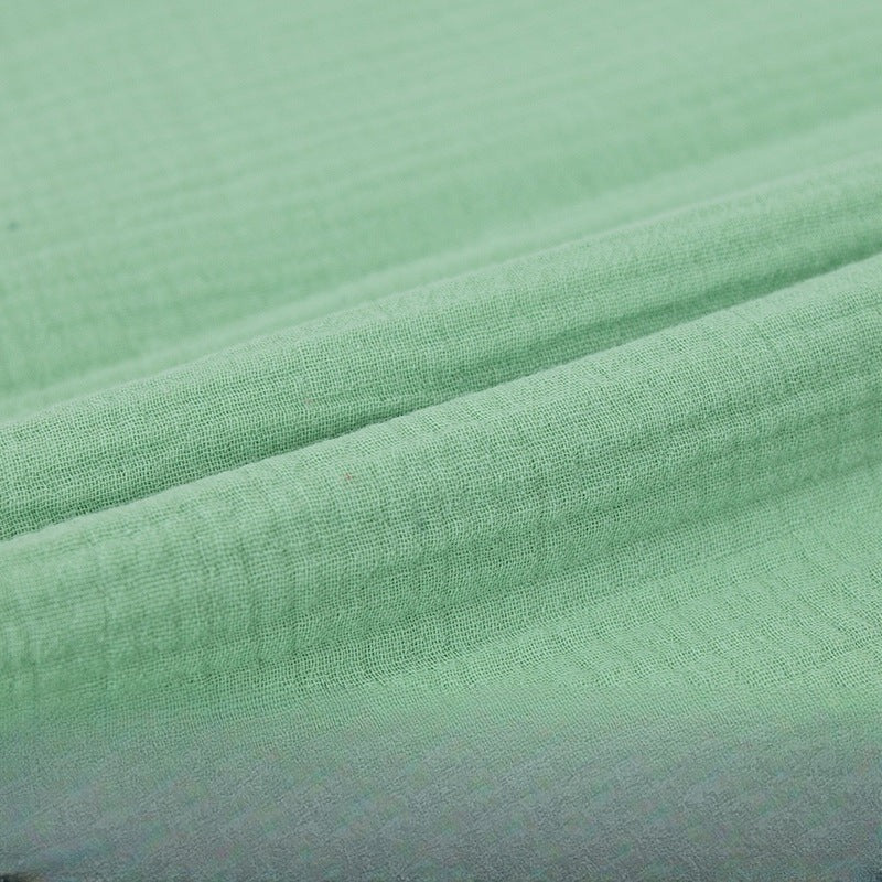 Double Gauze Cotton Fabric, Soft 40*40 Muslin Cloth for Baby & Dresses - Light Green