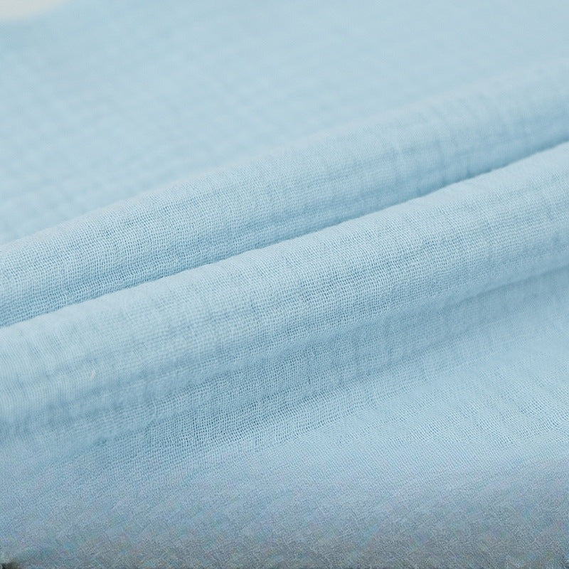 Double Gauze Cotton Fabric, Soft 40*40 Muslin Cloth for Baby & Dresses - Light Blue