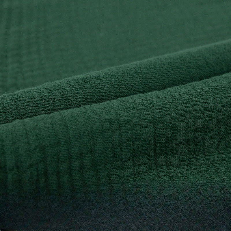 Double Gauze Cotton Fabric, Soft 40*40 Muslin Cloth for Baby & Dresses - Dark Green