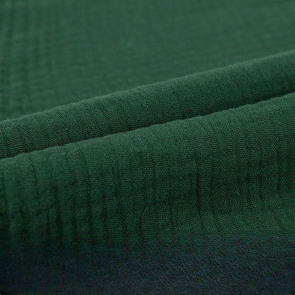 Double Gauze Cotton Fabric, Soft 40*40 Muslin Cloth for Baby & Dresses - Dark Green