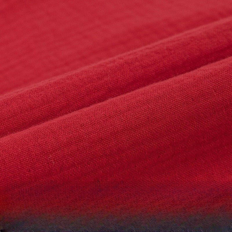 Double Gauze Cotton Fabric, Soft 40*40 Muslin Cloth for Baby & Dresses - Red