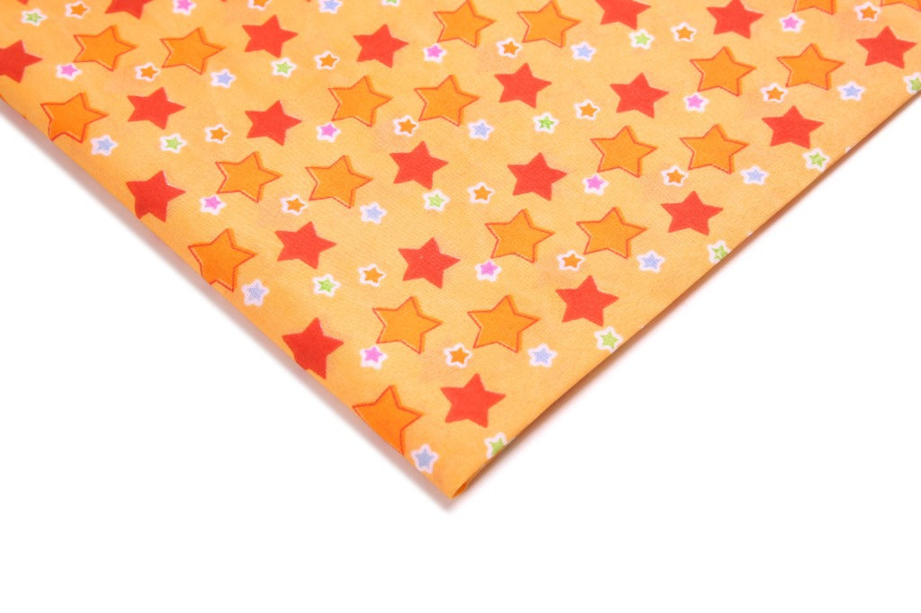 Printed Polyester Fabric - Apparel & Craft by the Yard - 桔色