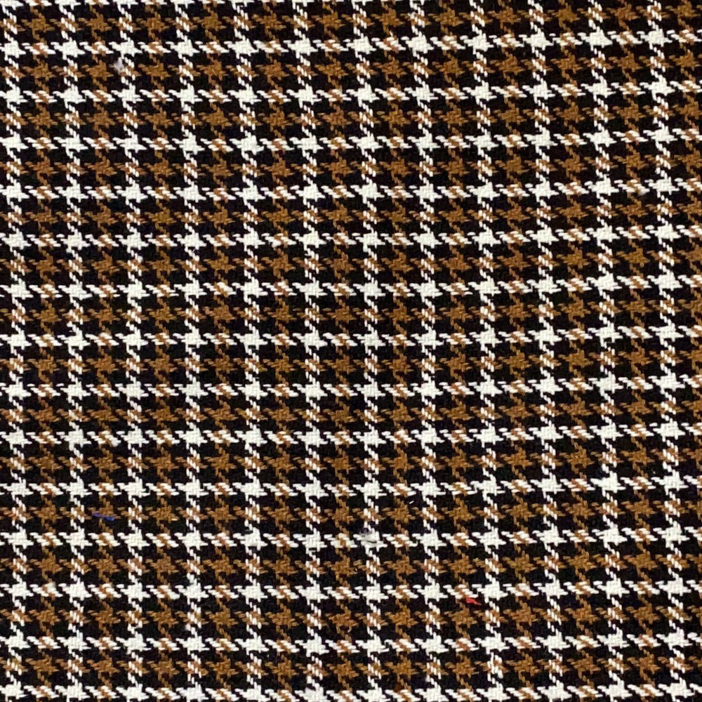Houndstooth Tweed Fabric, 4 Colors for Jackets, Pants & Decor - Chocolate