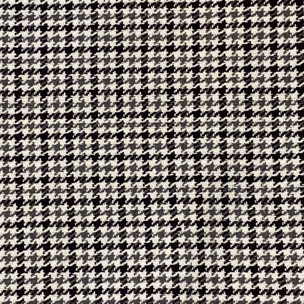 Houndstooth Tweed Fabric, 4 Colors for Jackets, Pants & Decor - Black