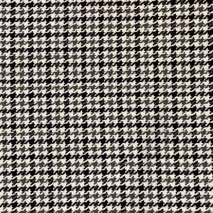 Houndstooth Tweed Fabric, 4 Colors for Jackets, Pants & Decor - Black