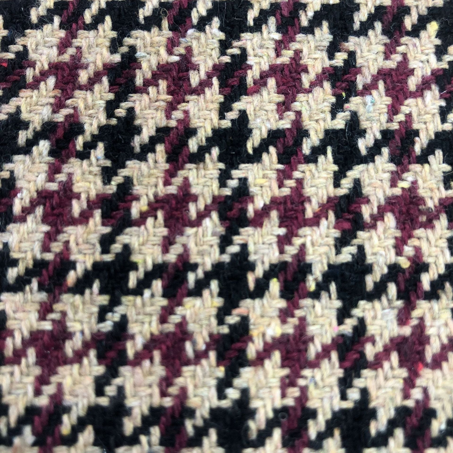 Houndstooth Tweed Fabric, 4 Colors for Jackets, Pants & Decor
