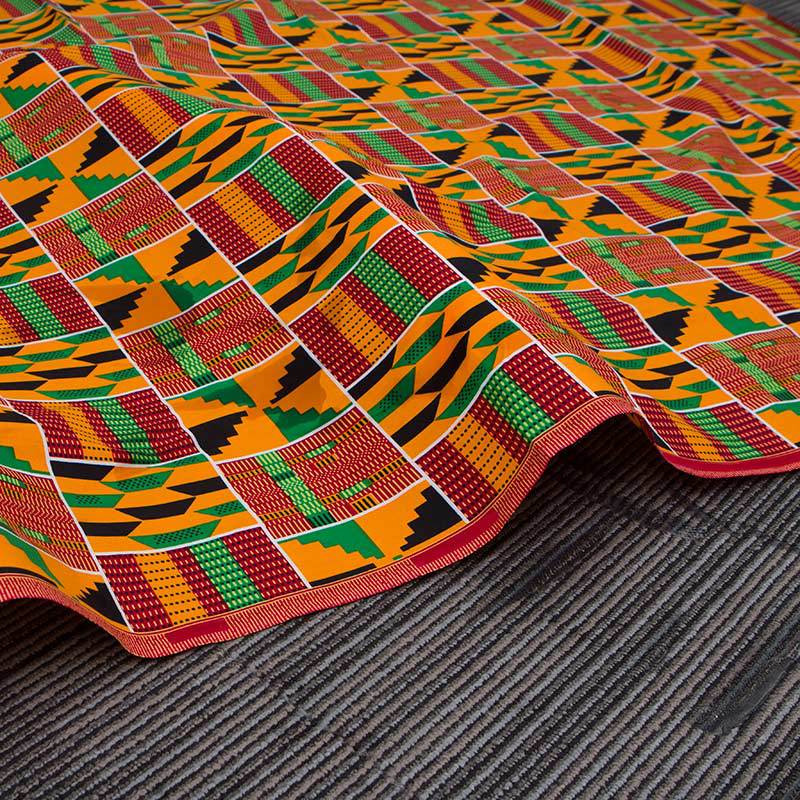 African Wax Print Fabric, Double-Sided Polyester (Premium)