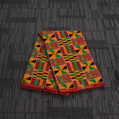 African Wax Print Fabric, Double-Sided Polyester (Premium)