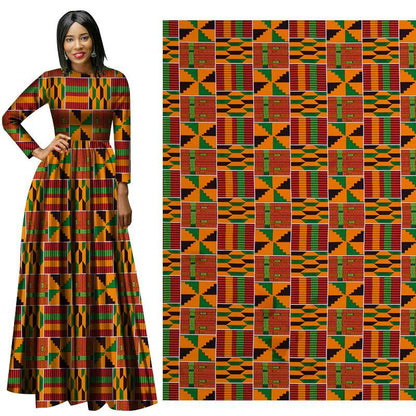 African Wax Print Fabric, Double-Sided Polyester (Premium)
