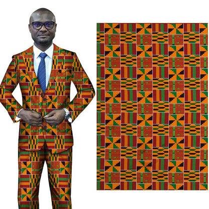 African Wax Print Fabric, Double-Sided Polyester (Premium)
