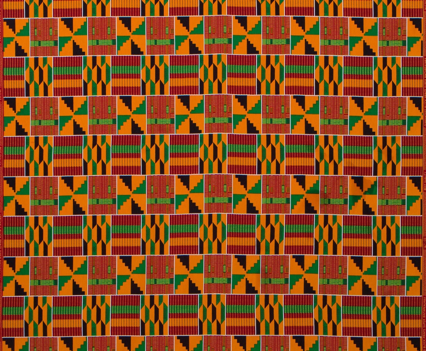 African Wax Print Fabric, Double-Sided Polyester (Premium) - As Pictured