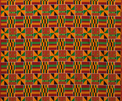 African Wax Print Fabric, Double-Sided Polyester (Premium) - As Pictured