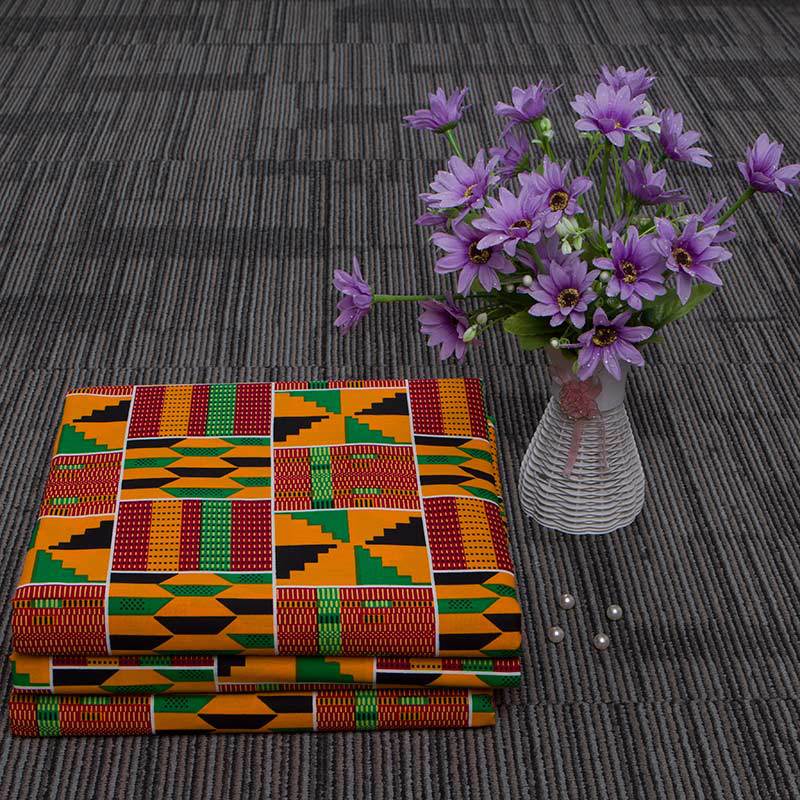 African Wax Print Fabric, Double-Sided Polyester (Premium)