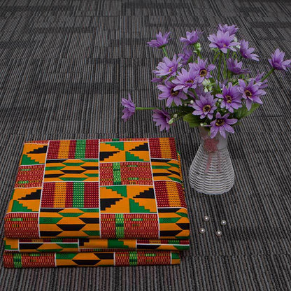 African Wax Print Fabric, Double-Sided Polyester (Premium)