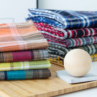 Gold & Silver Thread Cotton Plaid Fabric, Metallic Check Cloth for Shirts