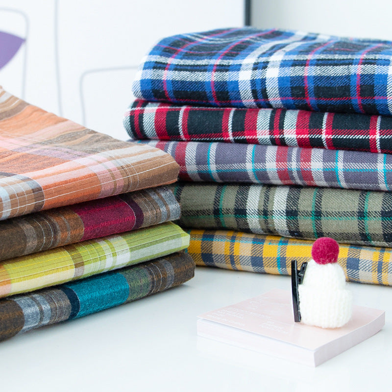 2121 Cotton Plaid Fabric, Classic English-Style Check for Shirts & Skirts
