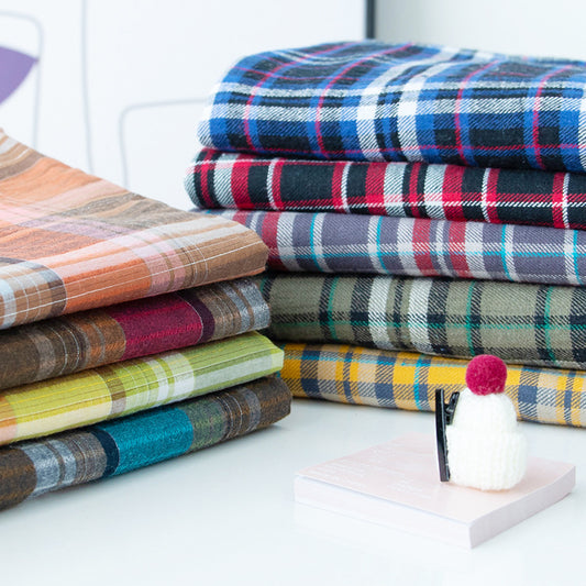 2121 Cotton Plaid Fabric, Classic English-Style Check for Shirts & Skirts