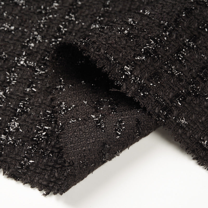 Tweed Fabric, 2 Colors for Jackets, Pants & Home Decor - Black
