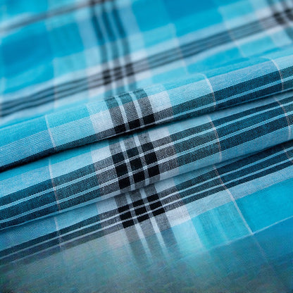 6060 Cotton Plaid Fabric, Lightweight Check Cloth for Shirts & Skirts