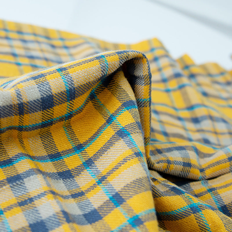 2121 Cotton Plaid Fabric, Classic English-Style Check for Shirts & Skirts
