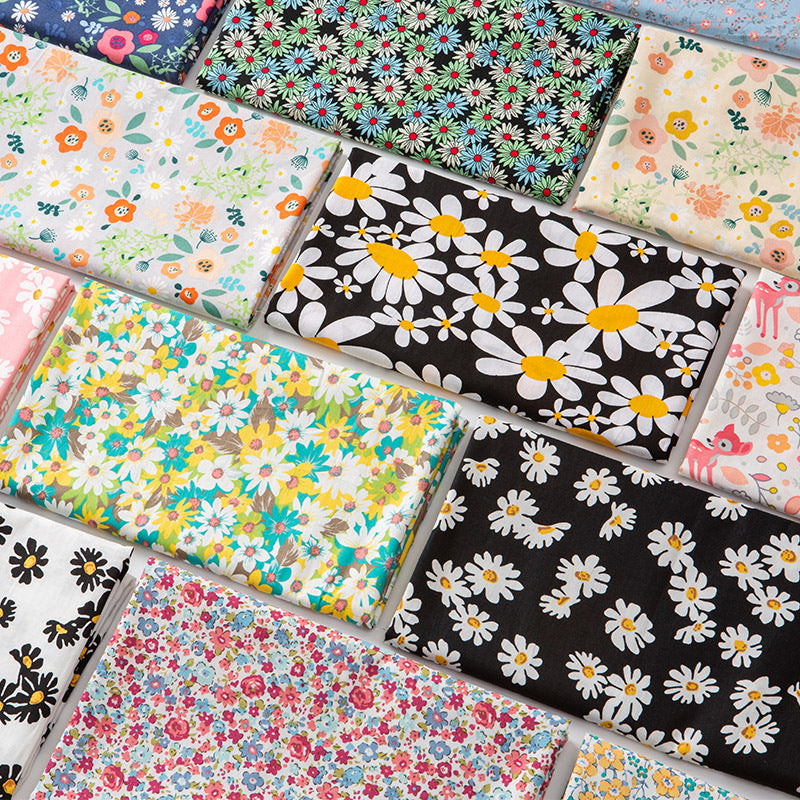 Cotton Poplin Fabric, Floral Printed, for Summer Shirts, Dresses & Blouses