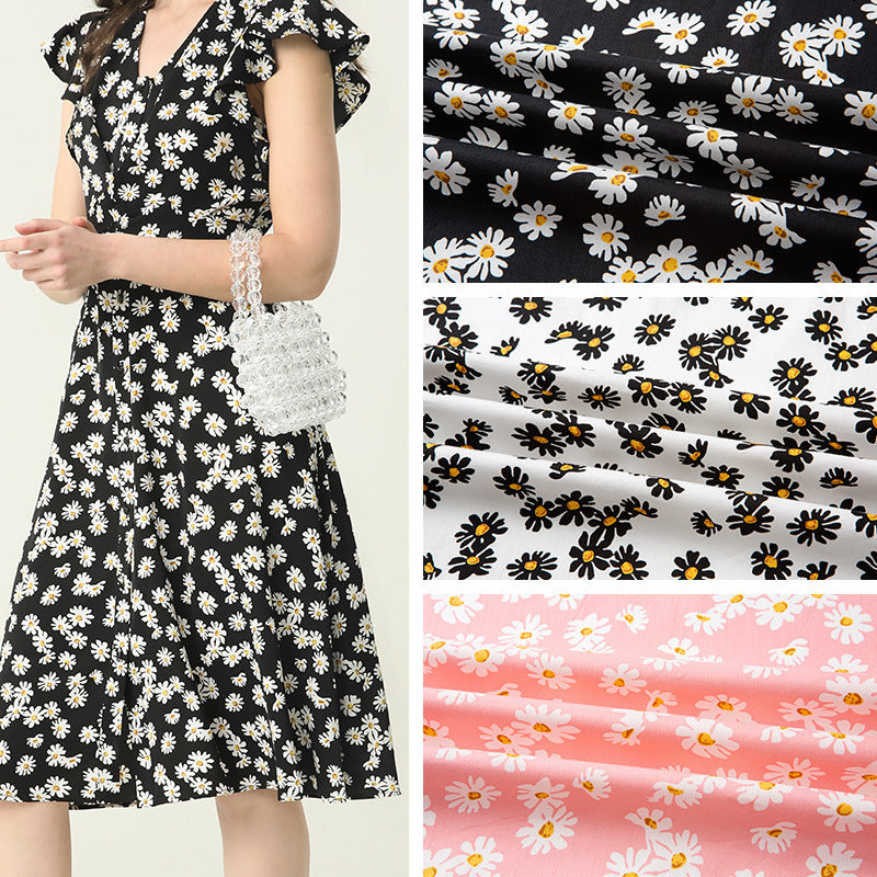 Cotton Poplin Fabric, Floral Printed, for Summer Shirts, Dresses & Blouses