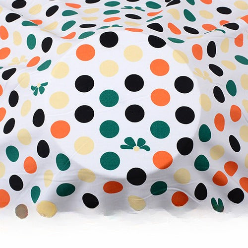 Rayon Polka Dot Fabric, Soft Challis Cloth for Dresses & Sleepwear - Colorful Dot