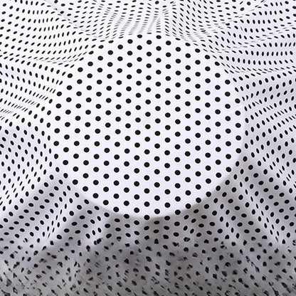 Rayon Polka Dot Fabric, Soft Challis Cloth for Dresses & Sleepwear - Small White Dot