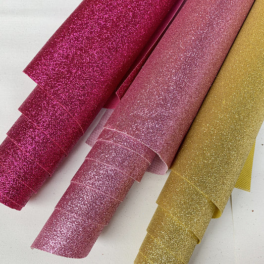 Chunky Glitter Fabric By The Yard | 25 Colors, 59" Wide for Wedding Decor & Hand Craft