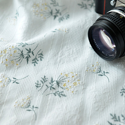 Floral Cotton Jacquard Fabric - Dress & Shirt by the Yard