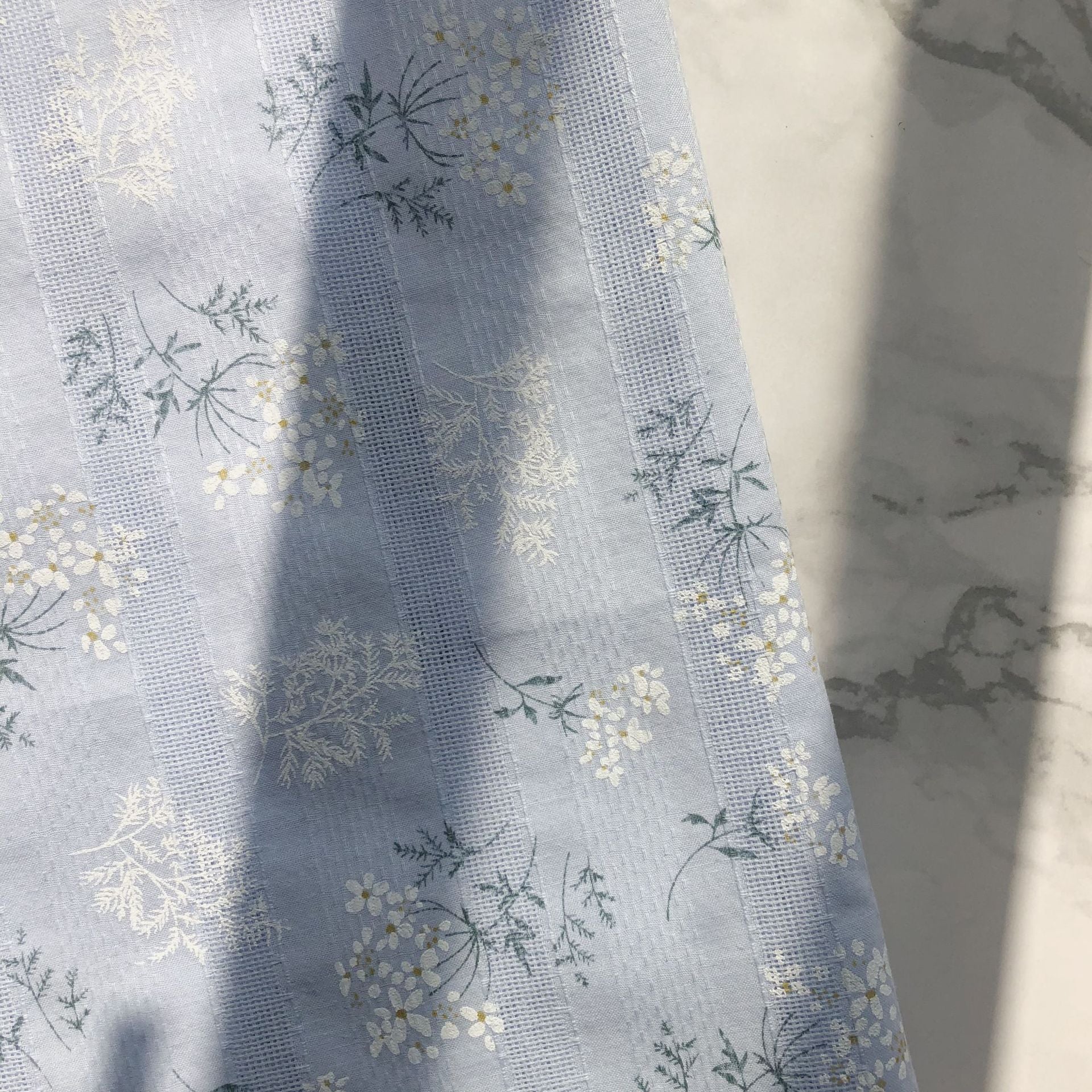 Cotton Bouquet Jacquard Fabric, for Dresses & DIY - Orchid Blue