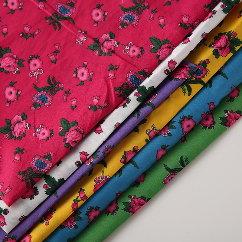 Floral Polyester Fabric - Shirt & Craft by the Yard
