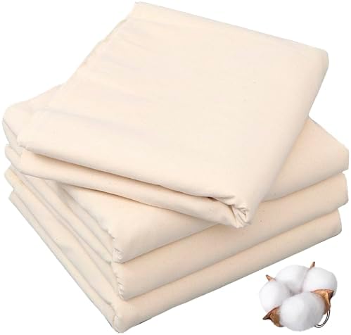 Cotton Muslin Fabric By The Yard | 1 Color, Medium Weight, 63" Wide for Quilting & Backdrops - Unbleached