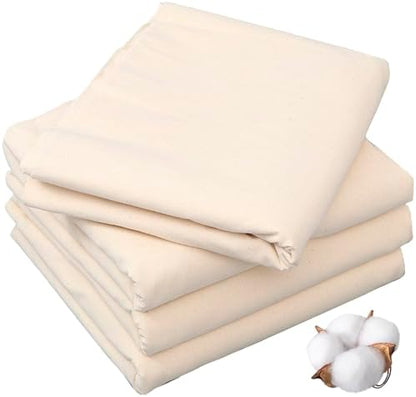 Cotton Muslin Fabric By The Yard | 1 Color, Medium Weight, 63" Wide for Quilting & Backdrops - Unbleached