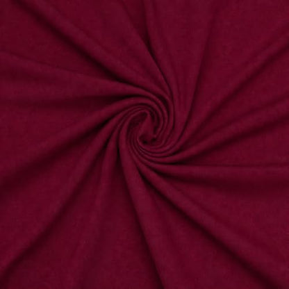 ITY Jersey Knit Fabric by the Yard - 2-Way Stretch Apparel - Burgundy