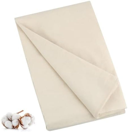 100% Cotton Muslin Fabric, Unbleached for Sewing & Crafts - Natural Unbleached