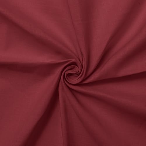 Cotton Lawn Fabric, 150 cm Wide - Burgundy