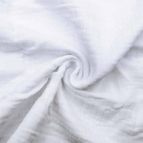 Cotton Double Gauze Fabric - Crinkle Dress & Craft by the Yard - Bleached White