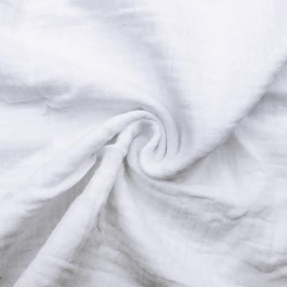 Cotton Double Gauze Fabric - Crinkle Dress & Craft by the Yard - Bleached White